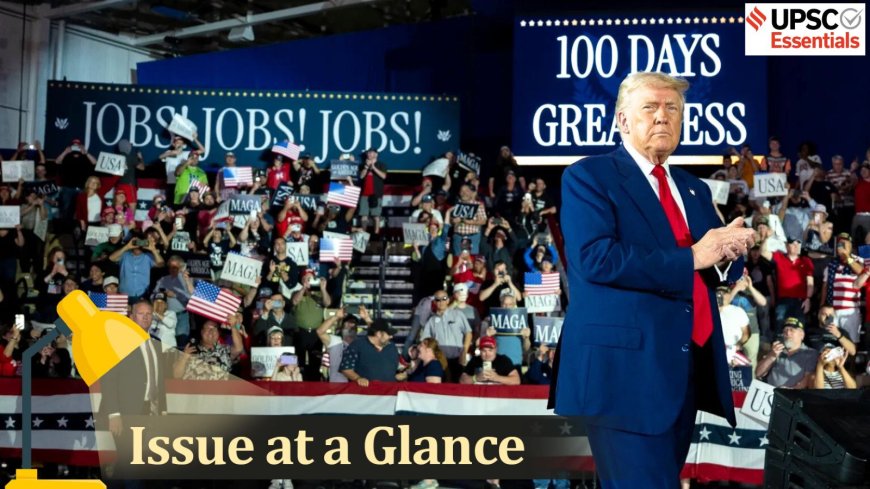 UPSC Issue at a Glance | Trump’s 100 days in White House : Greenland, Gulf of Mexico, WHO Exit, and Reciprocal tariffs – All you need to know