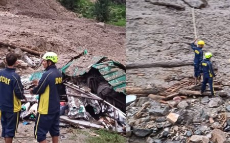 उत्तरकाशी: भूस्खलन, बादल फटने से मची तबाही, 8 मजदूर लापता