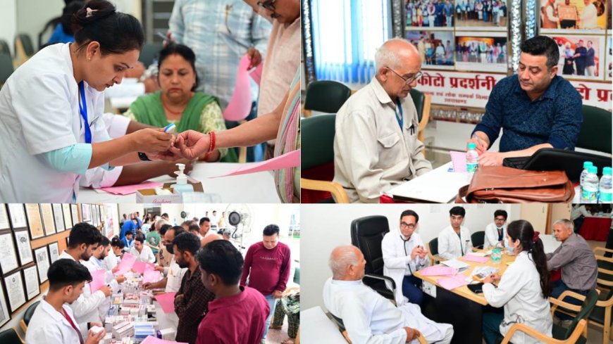 CM की पहल पर पत्रकारों के लिए लगा निशुल्क स्वास्थ्य शिविर, 350 से अधिक ने कराया स्वास्थ्य परीक्षण