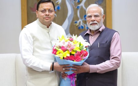CM पुष्कर सिंह धामी ने प्रधानमंत्री नरेंद्र मोदी से की मुलाकात, उत्तराखंड के विकास से जुड़े मुद्दों पर हुई चर्चा