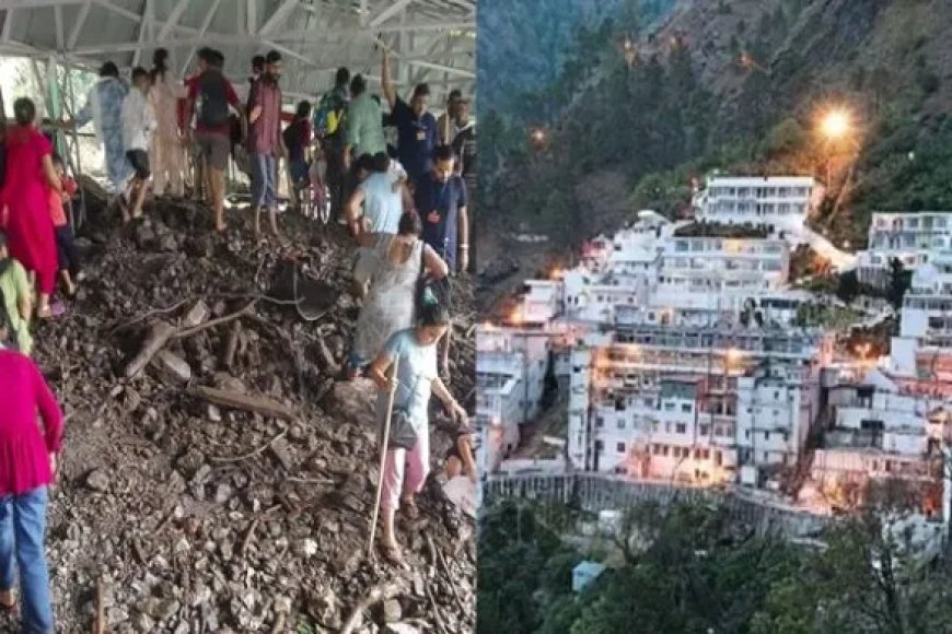 वैष्णो देवी यात्रा मार्ग पर भारी भूस्खलन, बाणगंगा के पास टूटकर चट्टानें गिरीं, चार श्रद्धालु घायल