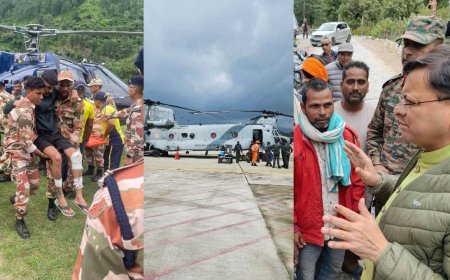 धराली आपदा- एजेंसियों ने रेस्क्यू में झोंकी जान, प्रभावितों के बीच पहुंचे CM, हर्षिल से सेना के 11 जवानों का रेस्क्यू, एक्शन में चिनूक