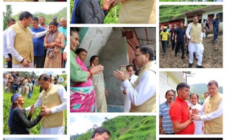 मुख्यमंत्री श्री पुष्कर सिंह धामी ने गुरुवार को पौड़ी जनपद के आपदाग्रस्त क्षेत्र सैंजी का स्थलीय निरीक्षण किया