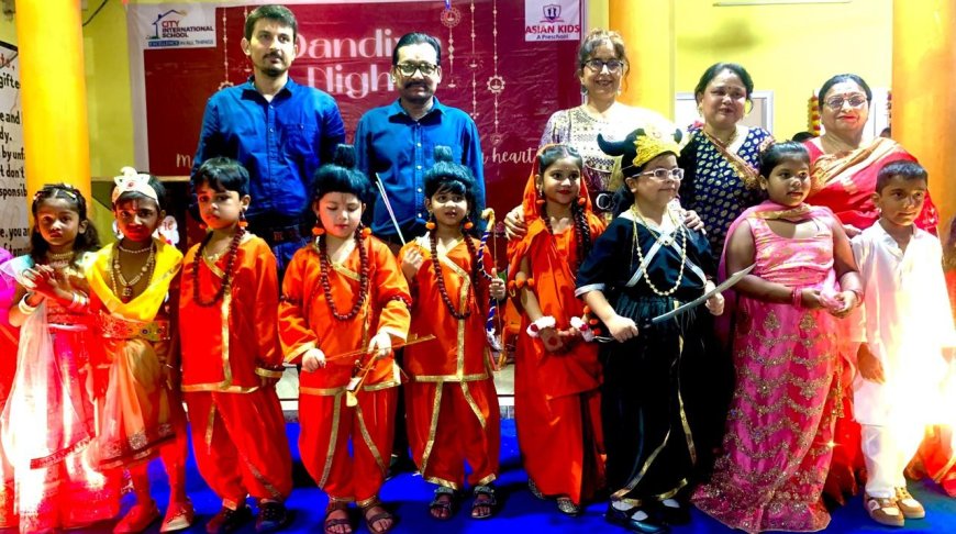 Asian किड्स में मनाया गया दशहरा एवं डांडिया नाइट