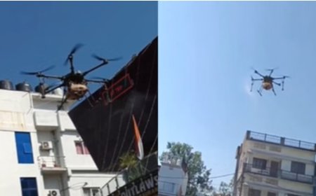 उत्तराखंड : प्रदूषण नियंत्रण के लिए ड्रोन से पानी छिड़काव, तीन शहरों में 17 स्थानों पर अभियान शुरू