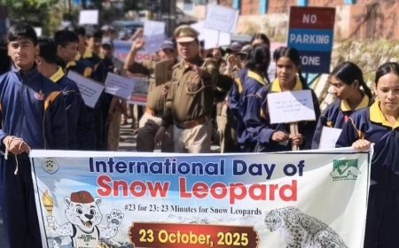 हिम तेंदुआ संरक्षण को निकाली जागरूकता रैली