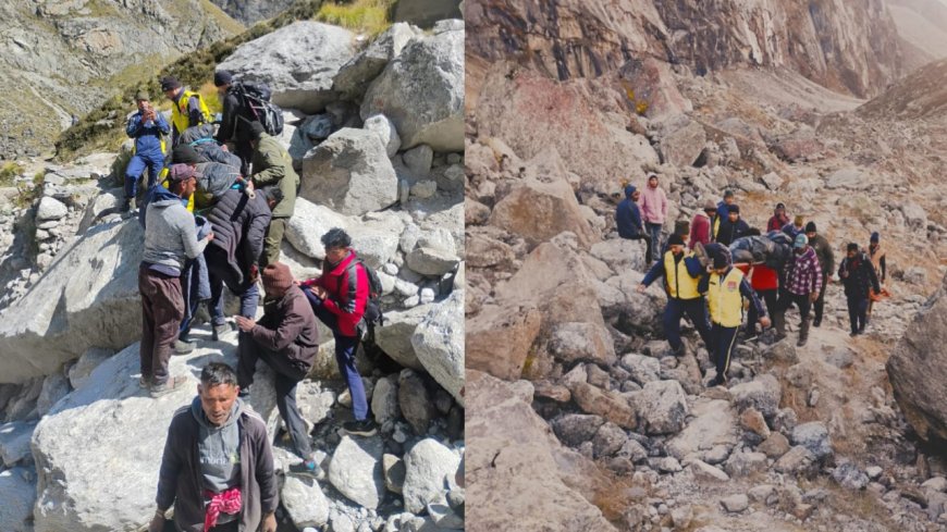 सतोपंथ ट्रैक रूट पर एक ट्रैकर की मौत, 4 ट्रैकर्स का सकुशल रेस्क्यू