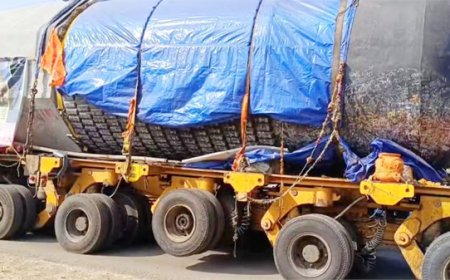 110 चक्कों के ट्रेलर पर सवार आस्था: चेन्नई से चंपारण जा रहा 1.80 लाख किलो का शिवलिंग, रास्ते में उमड़ रही दर्शनार्थियों की भीड़