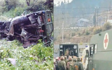 जम्मू कश्मीर:  400 फीट गहरी खाई में गिरा सेना का बुलेटप्रूफ वाहन 10 जवान शहीद, कई घायल