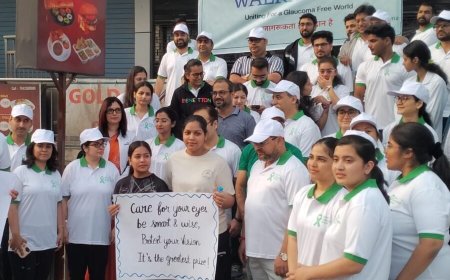 श्री महंत इन्दिरेश अस्पताल के नेत्र रोग विभाग ने ग्लूकोमा से बचाव का दिया संदेश