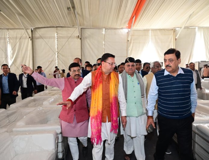 हरिद्वार में अमित शाह के दौरे की तैयारी तेज, बैरागी कैंप में सीएम धामी ने किया ग्राउंड इंस्पेक्शन