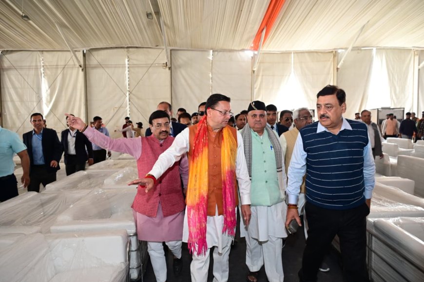 हरिद्वार में अमित शाह के दौरे की तैयारी तेज, बैरागी कैंप में सीएम धामी ने किया ग्राउंड इंस्पेक्शन