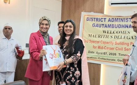 मॉरीशस के 26 सदस्यीय प्रतिनिधिमंडल ने गौतमबुद्ध नगर में समझा प्रशासन का मॉडल, विकास और योजनाओं पर हुआ विस्तृत संवाद