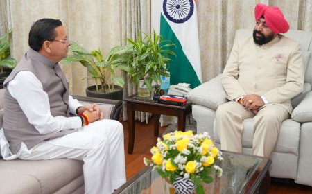 CM धामी ने की राज्यपाल लेफ्टिनेंट जनरल गुरमीत सिंह से शिष्टाचार भेंट