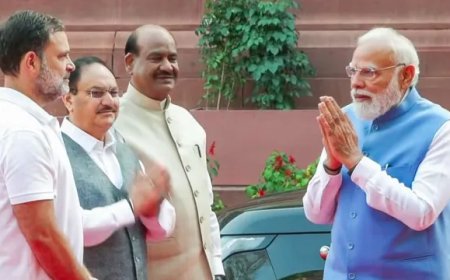 संसद परिसर में दिखी सियासी सौहार्द की दुर्लभ तस्वीर, पीएम मोदी और राहुल गांधी के बीच हुई लंबी बातचीत ने खींचा ध्यान