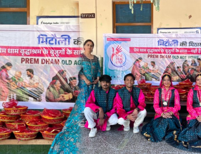 वृद्धाश्रम में भिटौली देने का नया अंदाज़, बुजुर्गों को बांटा स्नेह का उपहार