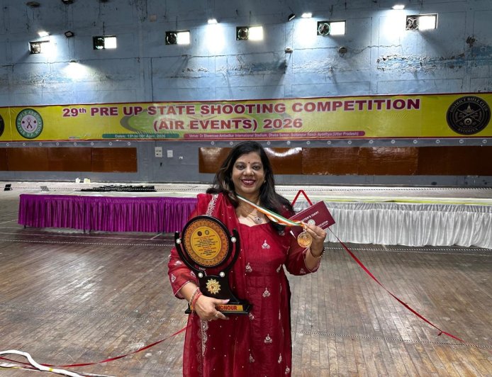 अयोध्या की ऋतु सिंह ने फिर लहराया परचम, प्री-यूपी स्टेट शूटिंग प्रतियोगिता में जीता गोल्ड मेडल