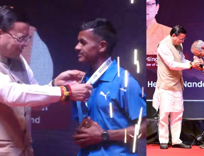 पहाड़ के बेटे ने जीती, 113 किमी की ‘Surya Devbhoomi चैलेंज’ मैराथन, सीएम ने पहनाया गोल्ड मेडल
