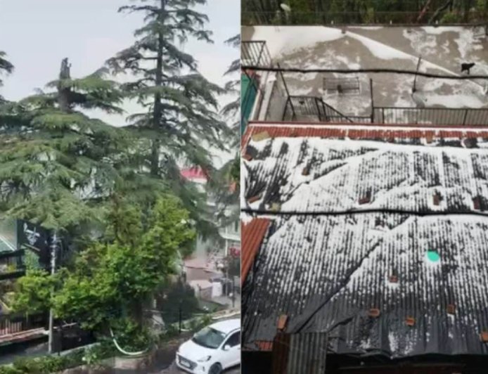 उत्तराखंड में बदला मौसम का मिजाज, देहरादून मसूरी में बारिश के साथ भारी ओलावृष्टि, लुढ़का पारा