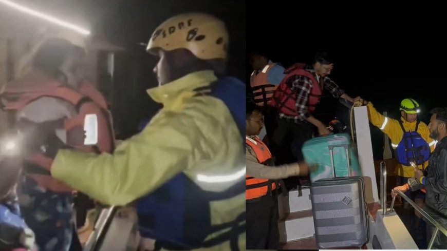 टिहरी झील में तूफान में फंसे 30 लोग, फ्लोटिंग हट हुए तबाह, SDRF ने किया रेस्क्यू