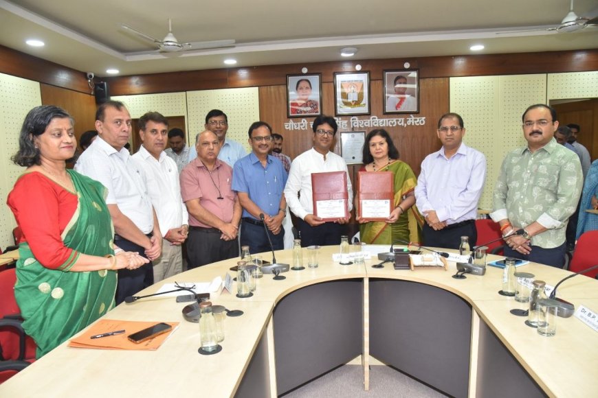 सीसीएसयू में तीन बड़े एमओयू: शोध, हरित तकनीक और डिजिटल स्किल्स को मिलेगी नई उड़ान