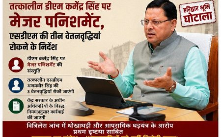 धामी सरकार का भ्रष्टाचार पर सर्जिकल स्ट्राइक, हरिद्वार भूमि घोटाले में बड़ा प्रहार, 10 पर मुकदमा, पूर्व नगर आयुक्त की बर्खास्तगी की संस्तुति