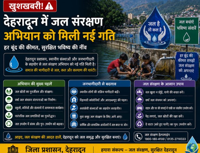 देहरादून में जल संरक्षण अभियान को मिली नई गति