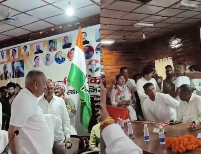 कांग्रेस के कार्यक्रम में साफ दिखी कलह, पार्टी अध्यक्ष के सामने विधायक मयूख महर नाराज होकर कार्यक्रम से निकले
