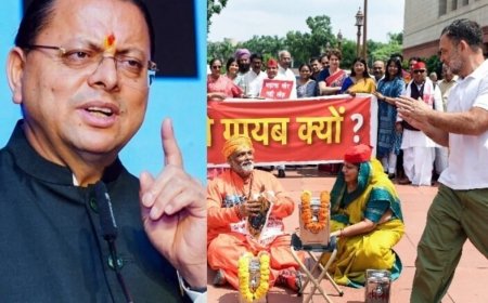 पप्पू यादव के संसद प्रदर्शन पर सीएम धामी का तीखा हमला, बोले- ‘पप्पू गैंग ने संतों और भगवाधारियों का उड़ाया मजाक’