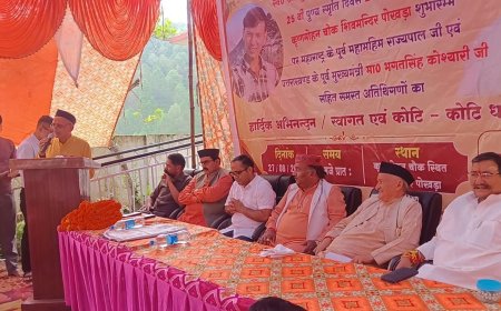 कृष्णमोहन जोशी समेत सात युवाओं की स्मृति में पोखड़ा में पौधरोपण, प्रतिभाओं का हुआ सम्मान