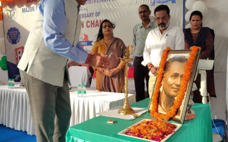 मेजर ध्यानचंद जयंती : मेरठ खेल यूनिवर्सिटी में खिलाड़ियों का सम्मान