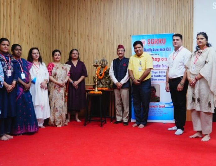 श्री गुरु राम राय विश्वविद्यालय में परिणाम आधारित शिक्षा को लेकर शिक्षकों के लिए कार्यशाला आयोजित
