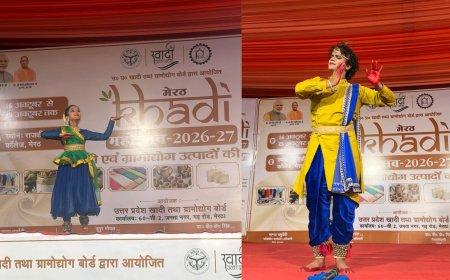 मेरठ खादी महोत्त्सव: चाक पर सजी मिट्टी की कला, मंच पर थिरके हुनर और संस्कृति का संगम
