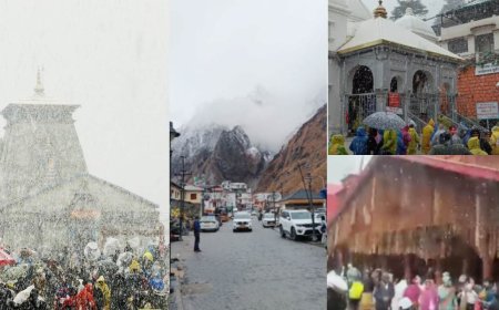 चारधामों में बर्फबारी से सफेद चादर से ढके ऊंचे पहाड़, यात्रियों में उत्साह, मैदानों में ठंड की दस्तक