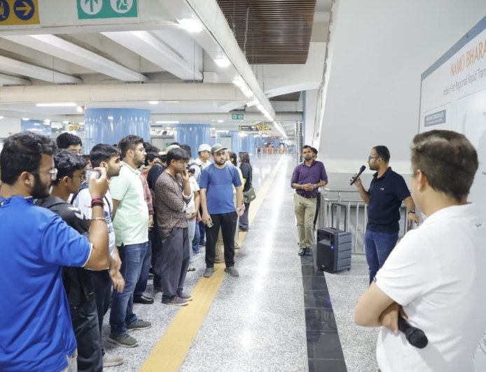 एनसीआरटीसी ने सोशल मीडिया इन्फ्लुएंसर्स और आईआईटी के छात्रों को नमो भारत की टैक्नालॉजी से कराया परिचित