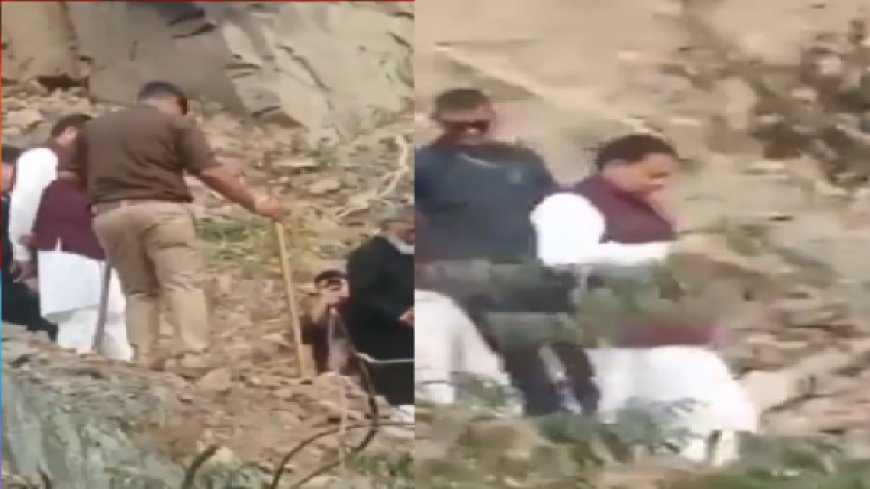 निरीक्षण के दौरान अचानक फिसलकर सड़क पर गिरे CM धामी, घटना का वीडियो सोशल मीडिया पर वायरल